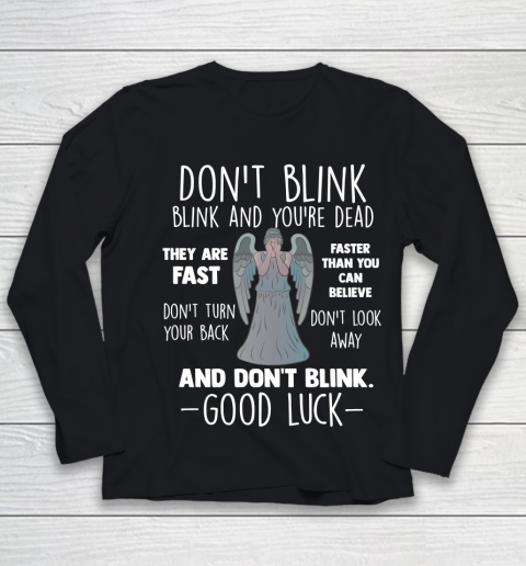 Doctor Who Weeping Angel Don't Blink Youth Long Sleeve