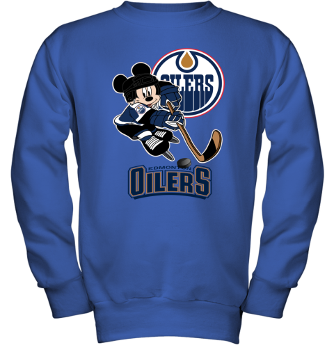 NHL Edmonton Oilers Mickey Mouse Disney Hockey T Shirt Sweatshirt