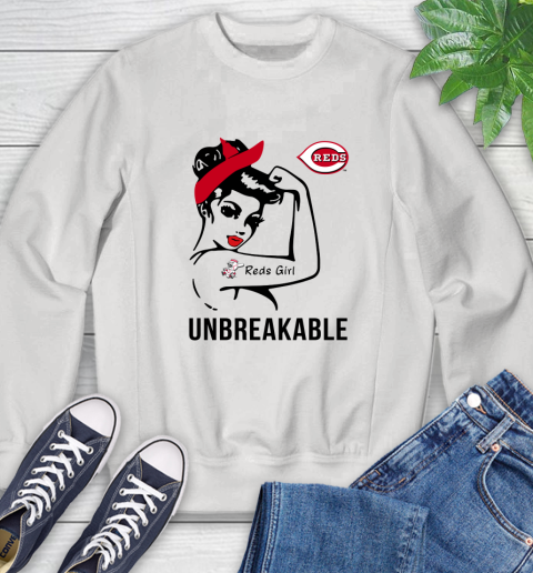 MLB Cincinnati Reds Girl Unbreakable Baseball Sports Sweatshirt