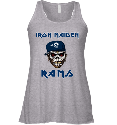 NFL Los Angeles Rams Iron Maiden Rock Band Music Football Sports Lr6M2jtzN2W flowy tank 32 95 151514 front athletic heather