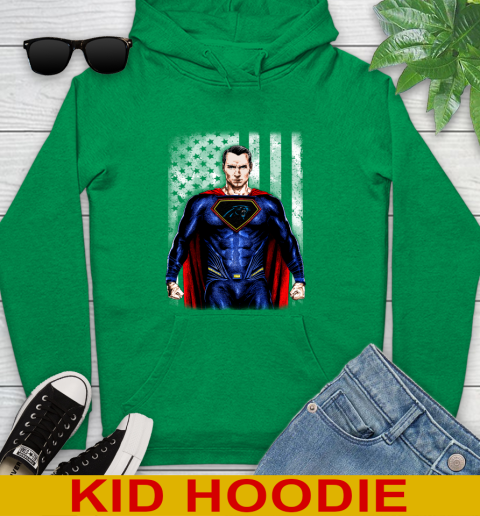 NFL Football Carolina Panthers Superman DC Shirt Youth Hoodie 8