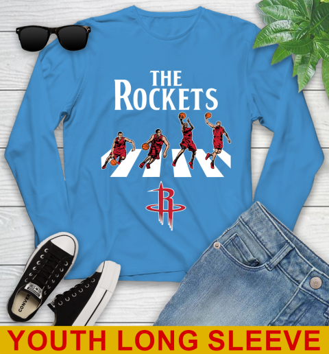 NBA Basketball Houston Rockets The Beatles Rock Band Shirt Youth Long Sleeve 8