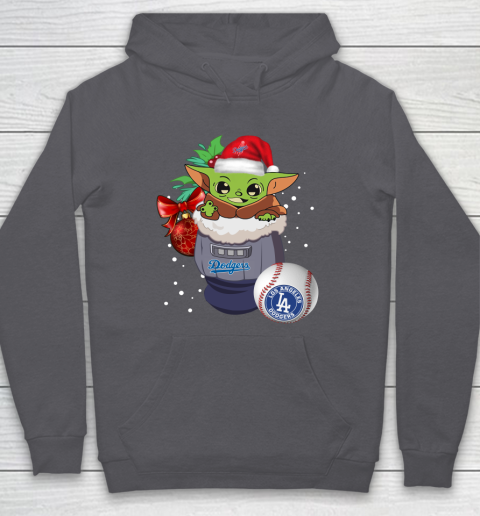 Los Angeles Dodgers Christmas Baby Yoda Star Wars Funny Happy MLB Hoodie 7