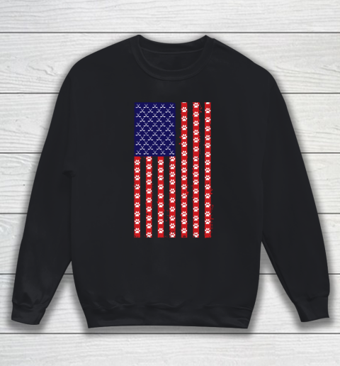 Hockey Dog Lover American Flag Sweatshirt