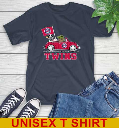 MLB Baseball Minnesota Twins Darth Vader Baby Yoda Driving Star Wars Shirt T-Shirt 5 MLB Baseball Minnesota Twins Darth Vader Baby Yoda Driving Star Wars Shirt T-Shirt - Image 5