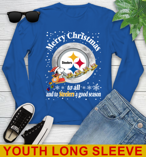 Pittsburgh Steelers Merry Christmas To All And To Steelers A Good Season NFL Football Sports Youth Long Sleeve 10