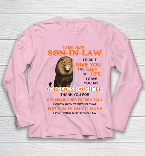 To My Dear Son In Law Youth Long Sleeve 6