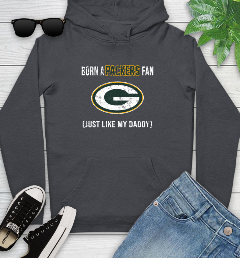 NFL Green Bay Packers Football Loyal Fan Just Like My Daddy Shirt Youth Hoodie 8