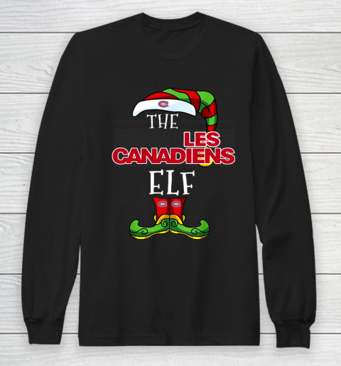Montreal Canadiens Christmas ELF Funny NHL Long Sleeve T-Shirt