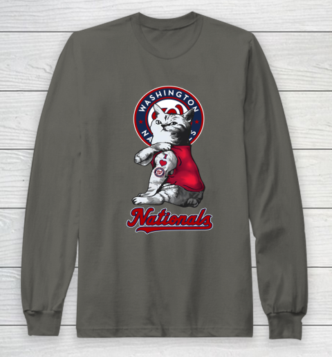 MLB Baseball My Cat Loves Washington Nationals Long Sleeve T-Shirt 5