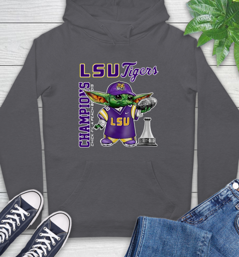 Baby Yoda LSU Tigers Champion Shirt 19
