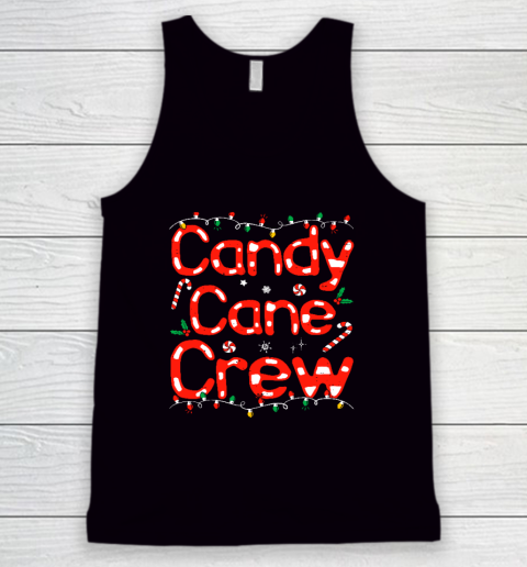 Candy Cane Crew Funny Christmas Candy Cane Lover Xmas Pajama Tank Top