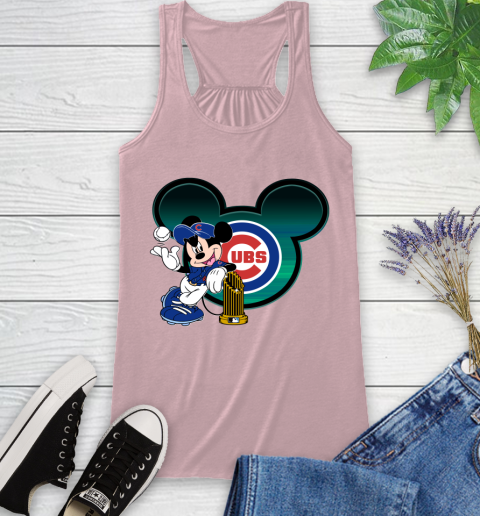 MLB Chicago Cubs The Commissioner's Trophy Mickey Mouse Disney Racerback Tank 11