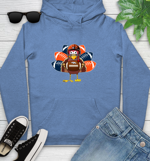 Denver Broncos Turkey Thanksgiving Day Youth Hoodie 12