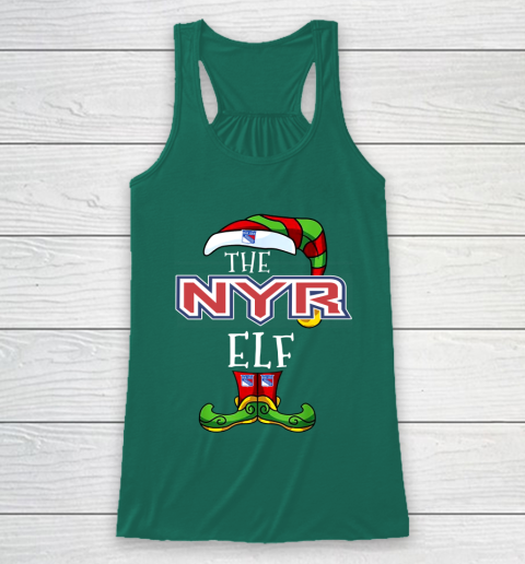 New York Rangers Christmas ELF Funny NHL Racerback Tank 5