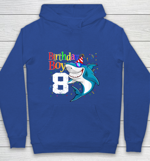 Kids 8th Birthday Boy Shark Shirts 8 Jaw Some Four Tees Boys 8 Years Old Youth Hoodie 6