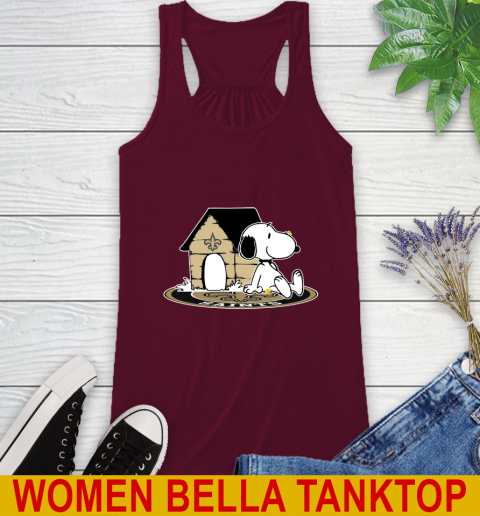 NFL Football New Orleans Saints Snoopy The Peanuts Movie Shirt Racerback Tank 3