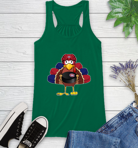 Montreal Canadiens Turkey Thanksgiving Day Racerback Tank 7