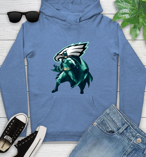 NFL Batman Football Sports Philadelphia Eagles Youth Hoodie 12