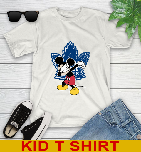 Toronto Maple Leafs NHL Hockey Dabbing Mickey Disney Sports Youth T-Shirt