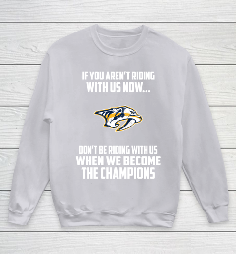 NHL Nashville Predators Hockey We Become The Champions Youth Sweatshirt 3