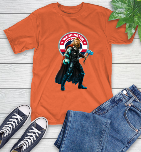 NBA Thor Avengers Endgame Basketball Washington Wizards T-Shirt 5