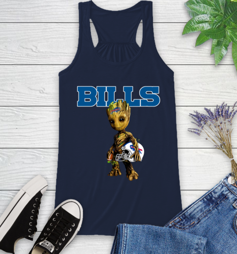 Buffalo Bills NFL Football Groot Marvel Guardians Of The Galaxy Racerback Tank 12