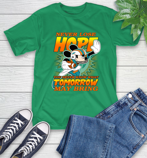 Miami Dolphins NFL Football Mickey Disney Never Lose Hope T-Shirt 7