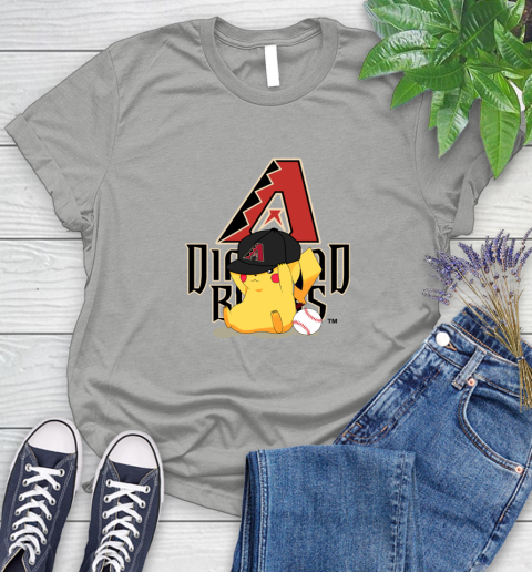 MLB Pikachu Baseball Sports Arizona Diamondbacks Women's T-Shirt 10