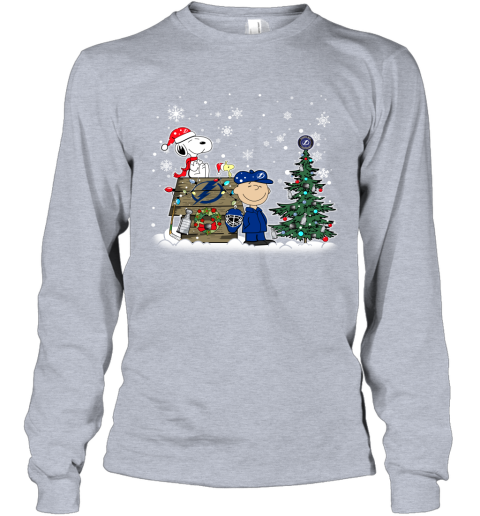 NHL Tampa Bay Lightning Snoopy Charlie Brown Woodstock Christmas Stanley Cup Hockey T Shirt 7mPuFVWDt0T long sleeve tee 14 95 151514 front sport grey