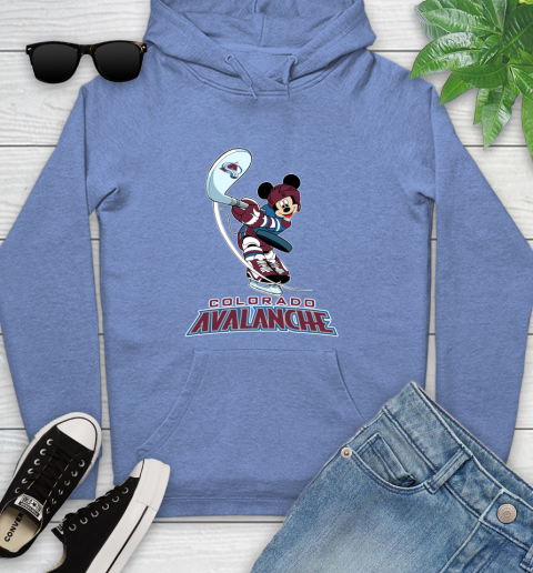 NHL Hockey Colorado Avalanche Cheerful Mickey Mouse Shirt Youth Hoodie 11