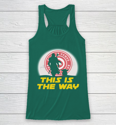 Atlanta Hawks NBA Basketball Star Wars Yoda And Mandalorian This Is The Way Racerback Tank 5