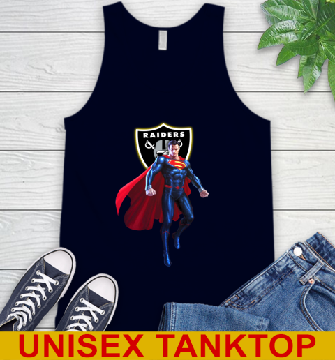 NFL Superman DC Sports Football Oakland Raiders Tank Top 3