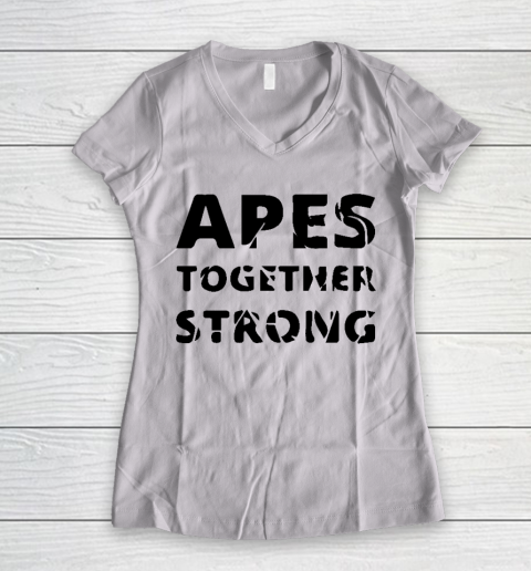 Apes Together Strong Animal Women's V-Neck T-Shirt