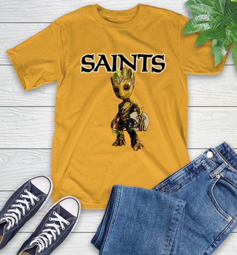 New Orleans Saints NFL Football Groot Marvel Guardians Of The Galaxy T-Shirt 3