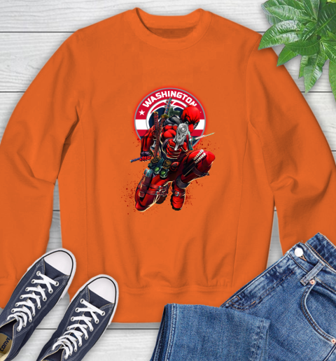 NBA Deadpool Marvel Comics Sports Basketball Washington Wizards Sweatshirt 4