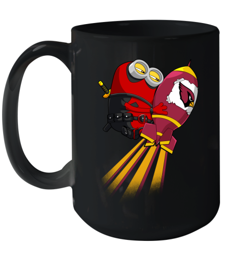 NFL Football Arizona Cardinals Deadpool Minion Marvel Shirt Ceramic Mug 15oz