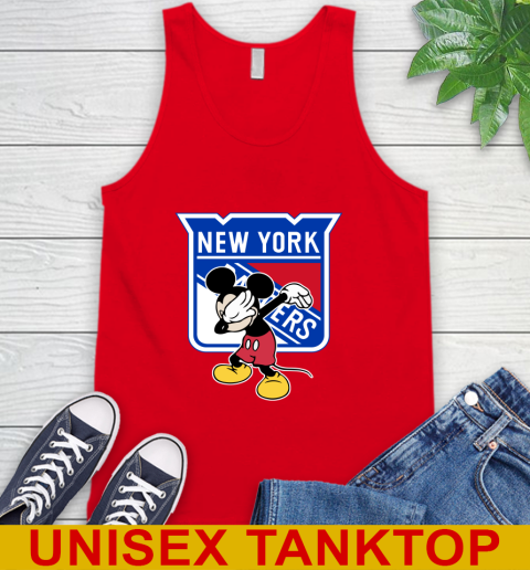 New York Rangers NHL Hockey Dabbing Mickey Disney Sports Tank Top 6