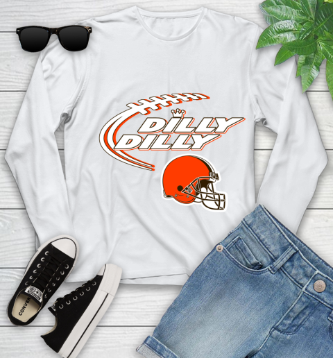 NFL Cleveland Browns Dilly Dilly Football Sports Youth Long Sleeve
