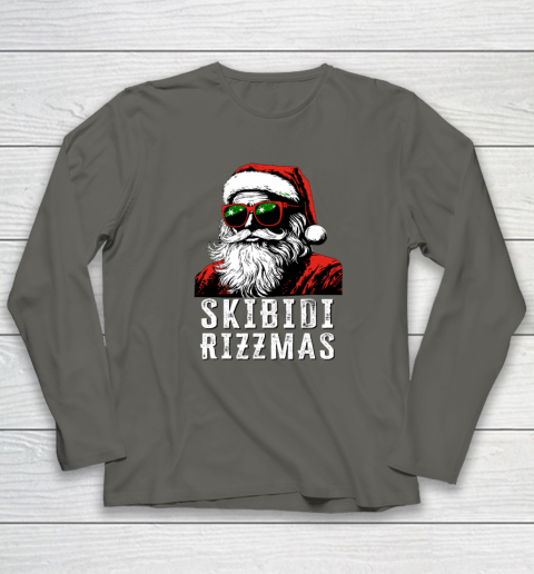 Skibidi Rizzmas Christmas Rizz Santa Claus Charisma Long Sleeve T-Shirt 4