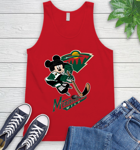 NHL Minnesota Wild Mickey Mouse Disney Hockey T Shirt Tank Top 6