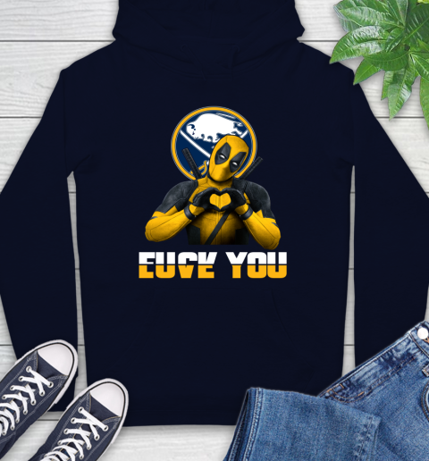 NHL Buffalo Sabres Deadpool Love You Fuck You Hockey Sports Hoodie 3