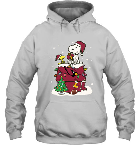 A Happy Christmas With Arizona Cardinals Snoopy Hoodie