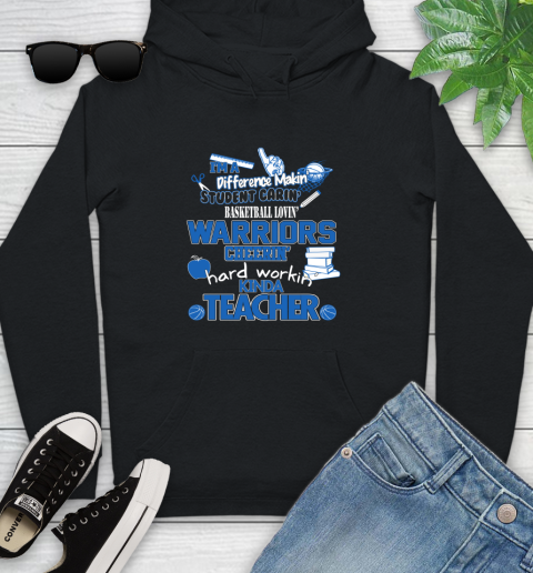 Golden State Warriors NBA I'm A Difference Making Student Caring Basketball Loving Kinda Teacher Youth Hoodie