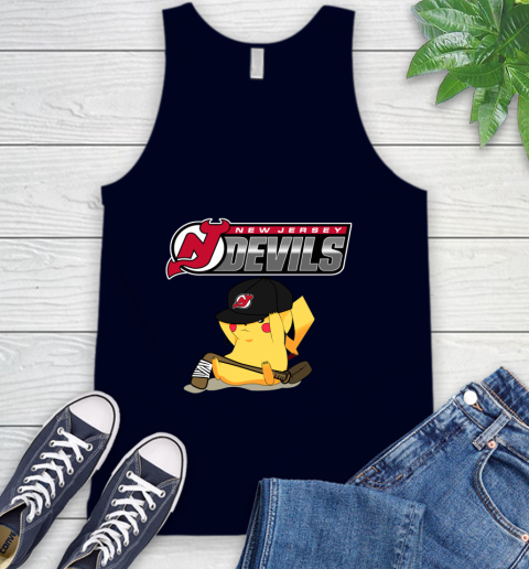 NHL Pikachu Hockey Sports New Jersey Devils Tank Top 3