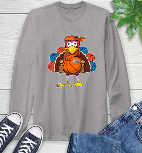 Oklahoma City Thunder Turkey thanksgiving day Long Sleeve T-Shirt 6