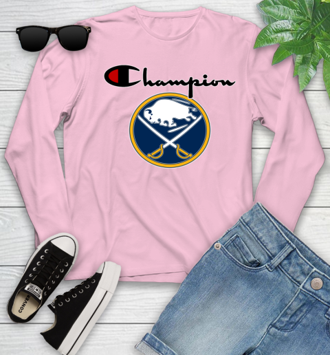 NHL Hockey Buffalo Sabres Champion Shirt Youth Long Sleeve 8