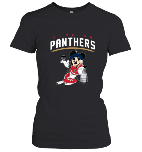 Mickey Florida Panthers With The Stanley Cup Hockey NHL Women's T-Shirt