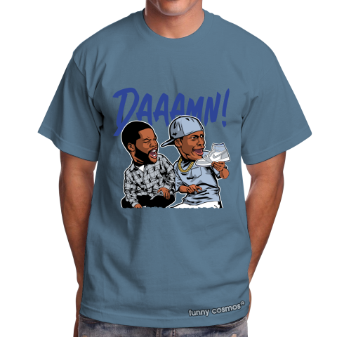 Air Jordan 1 Racer Blue Matching Sneaker Shirt Daaamn Meme White And Racer Blue Sneaker White Tshirt