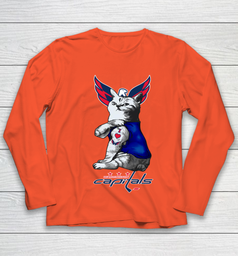 NHL My Cat Loves Washington Capitals Hockey Youth Long Sleeve 3